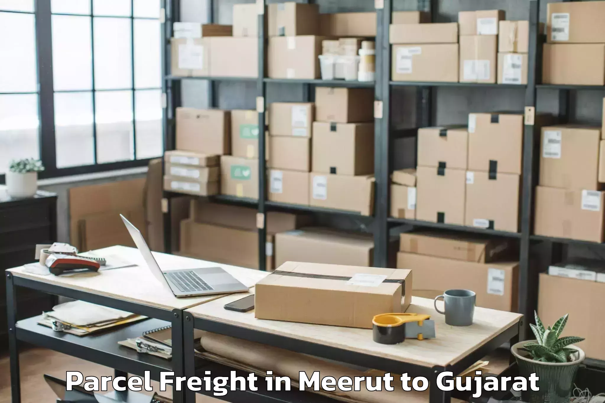 Book Meerut to Adalaj Parcel Freight